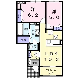 ミハラHRS【1階】の間取り