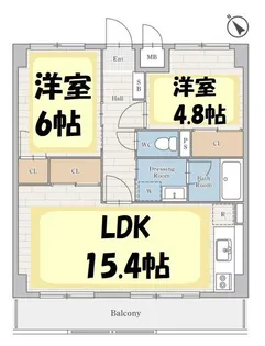 PLENDY北越谷【2階】の間取り