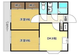 ピニエール高野台B棟【1階】の間取り