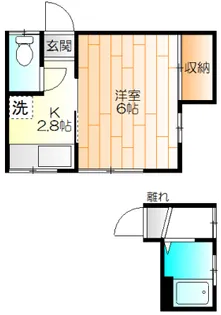 片野ハイツ【1階】の間取り