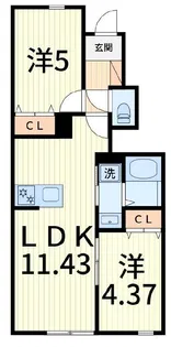 リーブルファイン足立辰沼【1階】の間取り