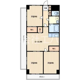 ひまわりマンション【1階】の間取り