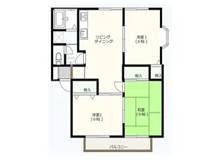 サンガーデンO AB A【1階】の間取り