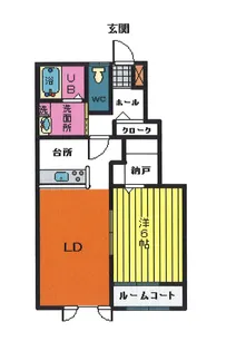 ウィンドハーモニー天神【1階】の間取り