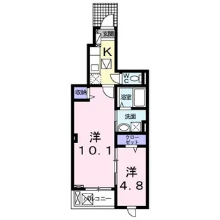 へりていじ桜井III【1階】の間取り