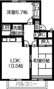 エクセレント 弥生【2階】の間取り
