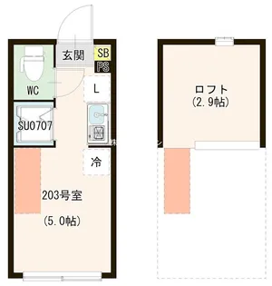 Casa de Senju【2階】の間取り