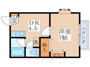 ハイツガ-デニア1号館【1階】の間取り