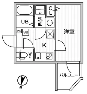 T s Cuore横濱元町【1階】の間取り
