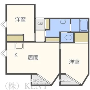 シティパル北円山【4階】の間取り