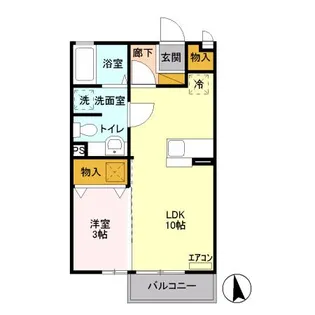 ホワイトミーティアA【1階】の間取り