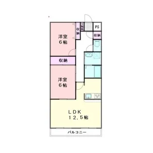 フォーシーズン大坂【3階】の間取り