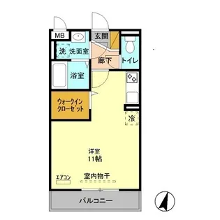 メルヴェーユ八潮中央 B【2階】の間取り