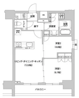 メトロステージ上野【8階】の間取り