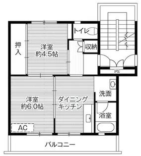 ビレッジハウス宮成2号棟【4階】の間取り