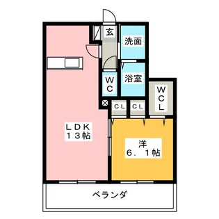 ミューベル ラビアンB【3階】の間取り