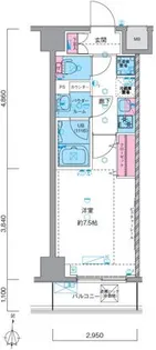 GENOVIA南千住Vskygarden【2階】の間取り
