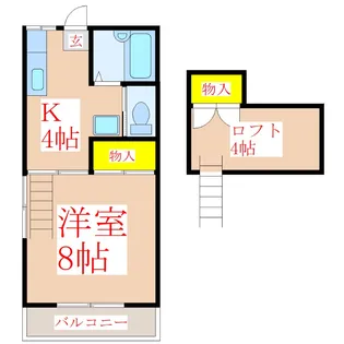 コーポプラム【2階】の間取り