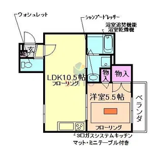 ブランレグルス【2階】の間取り