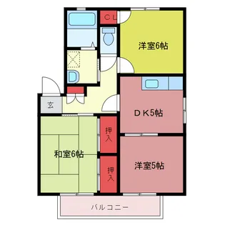 テランヴェール【1階】の間取り
