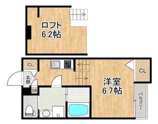 OKエステート竹島【1階】の間取り