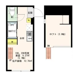 グランドセダー東陽町【1階】の間取り