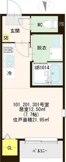 フローラ足立【3階】の間取り
