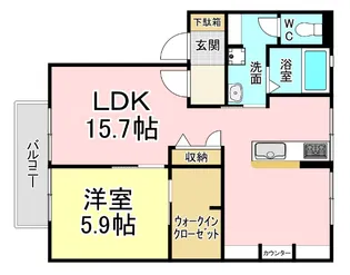 ヒルサイド都【2階】の間取り