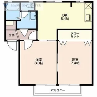 ユニオンハウス【2階】の間取り