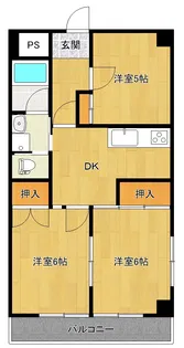 グランディール藤清 弐番館【4階】の間取り