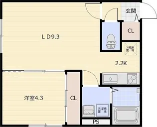 C’Kron Hwurts(クロノ ハーツ)【2階】の間取り