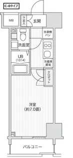 レジディア笹塚II【8階】の間取り