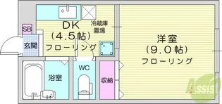 グレース貴富祢【1階】の間取り