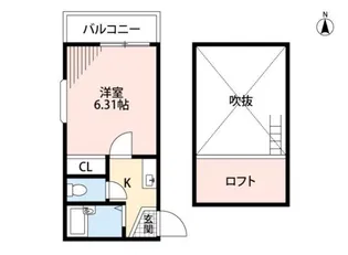 アールズコート春日【2階】の間取り