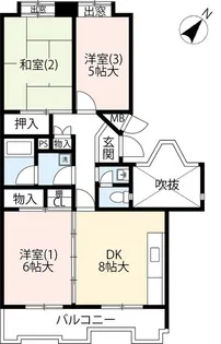 URグリーンヒル寺田【7階】の間取り