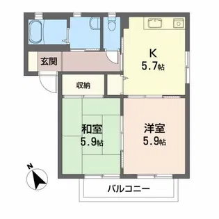 ビューラーKD【1階】の間取り