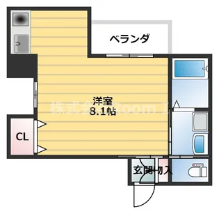 リードエイジ北浜【5階】の間取り