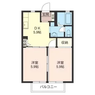 サニーホームズII【1階】の間取り