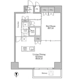ユニテラス三軒茶屋【2階】の間取り