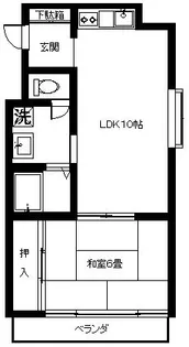 アンソレーユ八幡【4階】の間取り