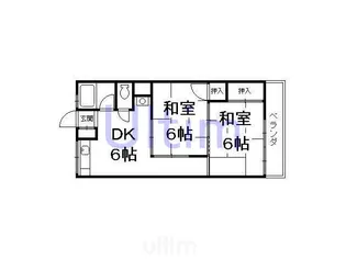 コーポラス城南【2階】の間取り