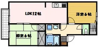 カムール花園【2階】の間取り