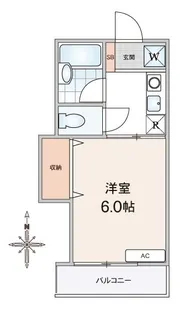 ウエストハイツ【1階】の間取り