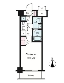 ジュネーゼグラン南堀江【5階】の間取り