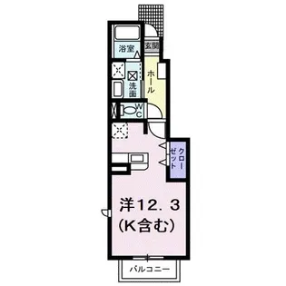 広島県福山市新涯町5【アパート】の間取り