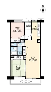 2LDKの間取り画像