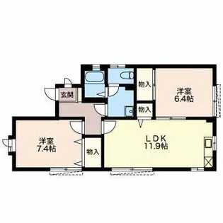 グランシャリオ堂林【1階】の間取り