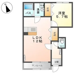 キャトルセゾンII【1階】の間取り
