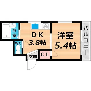 大阪府大阪市城東区新喜多東2【マンション】の間取り