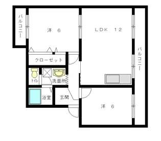 エステート半田山【1階】の間取り
